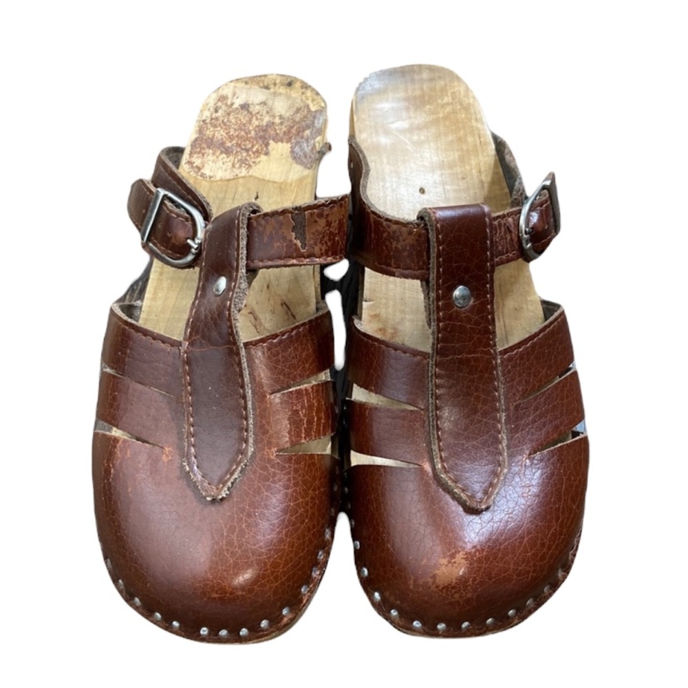 Troentorps Mary Jane Clog Sandals Brown Size 37